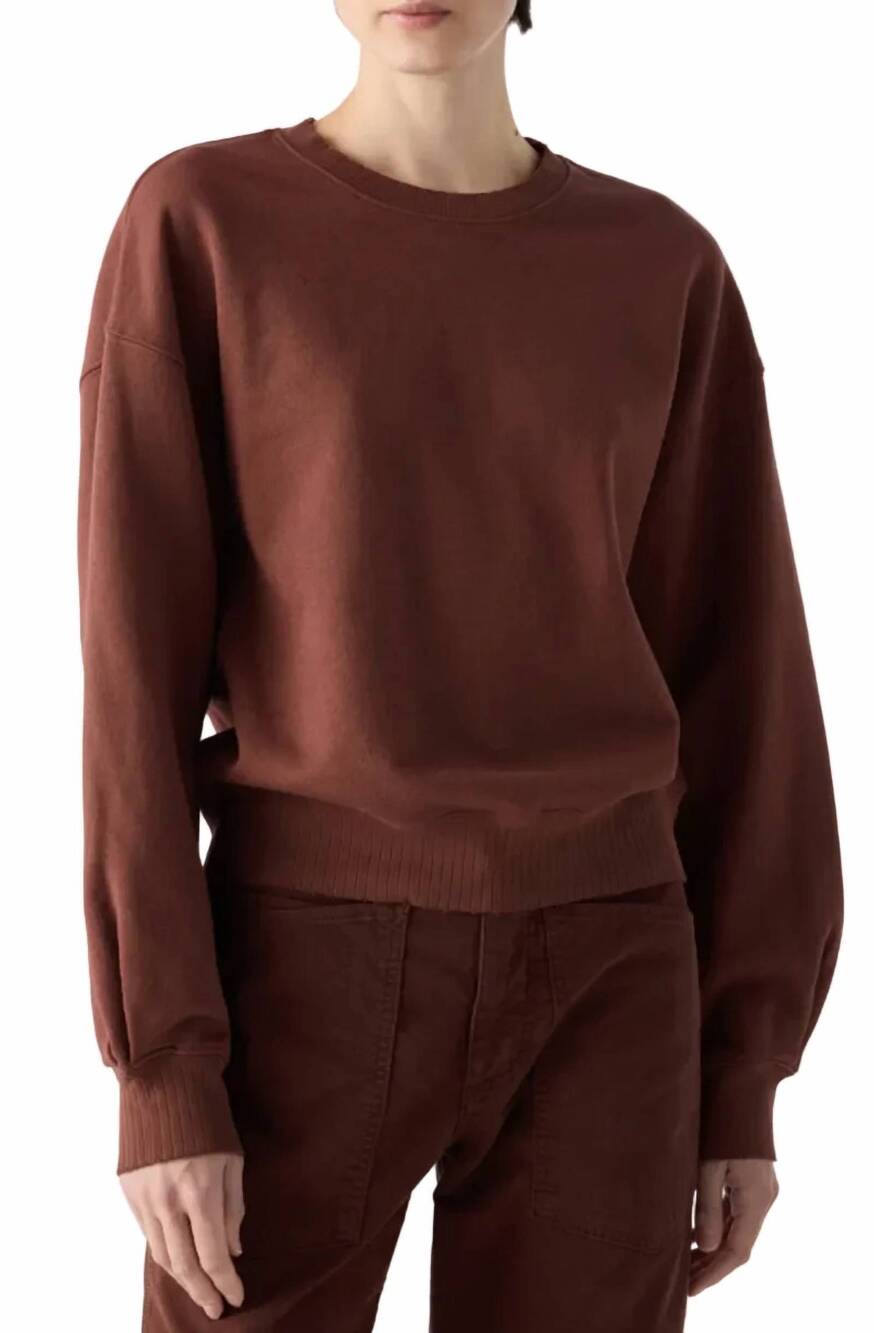 NEW AMO DENIM katarina sweatshirt in cocoa